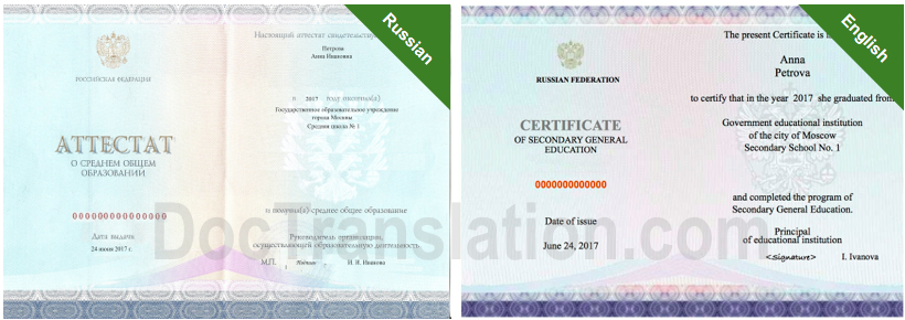Certified  Russian  Translation Services for Diplomas and Transcripts in San Diego, CA