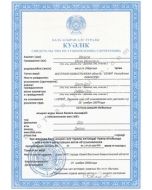 Adoption Certificate - Kazakhstan